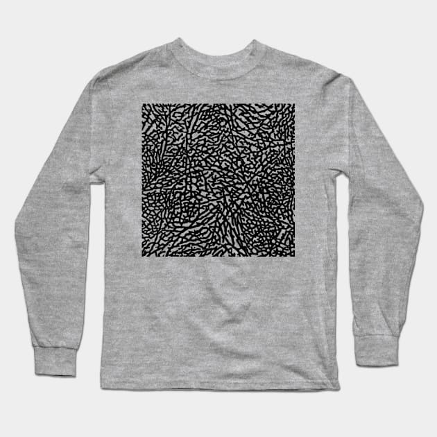 AIR JORDAN CEMENT pattern Long Sleeve T-Shirt by Buff Geeks Art